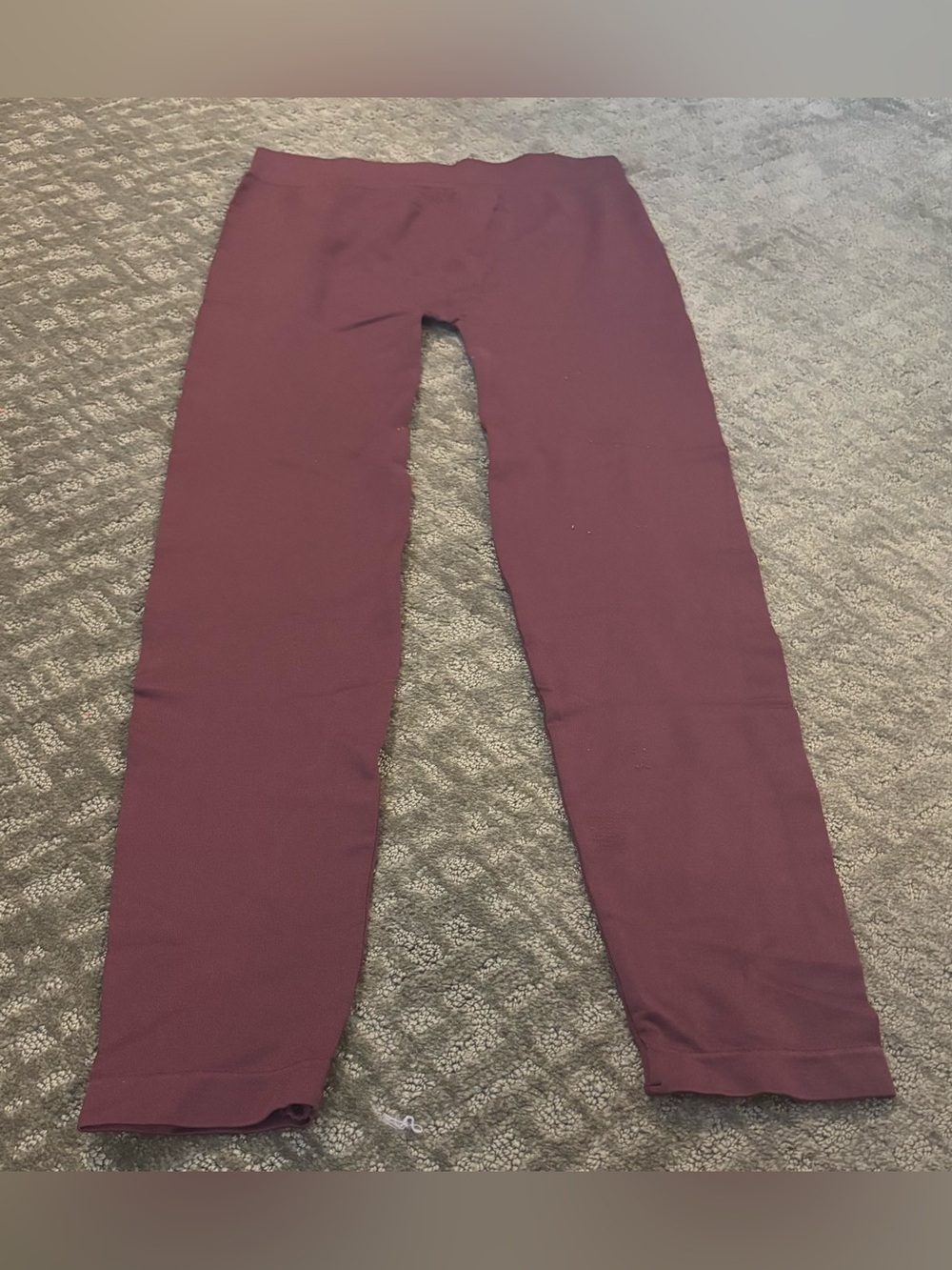 Adult High-Rise Wine-Colored Stretch Leggings
